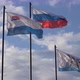 Waving Flags on Flagstaff: Flag of Russia, Flag of Kamchatka, Petropavlovsk City - VideoHive Item for Sale