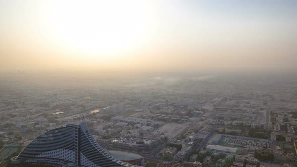 Skyline View of Dubai After Sunrise UAE alt
