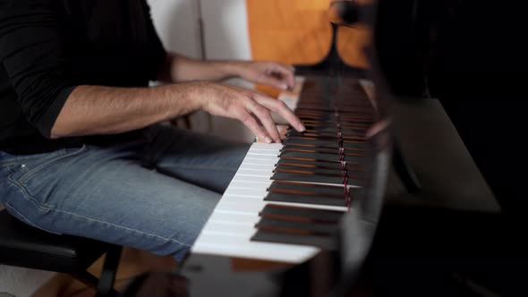 Professional Pianist Playing the Piano