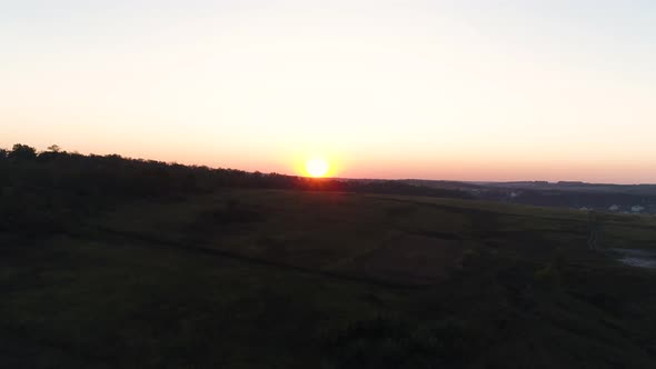 Aerial View of Sunset on the Village alt