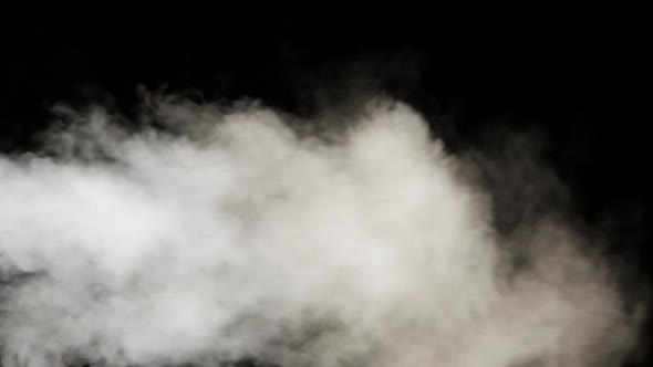 Water Vapor, Slow Motion 240Fps, Jet of Steam Under Pressure on Black Background alt