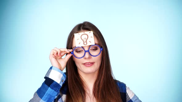 Girl Thinking Having New Idea alt