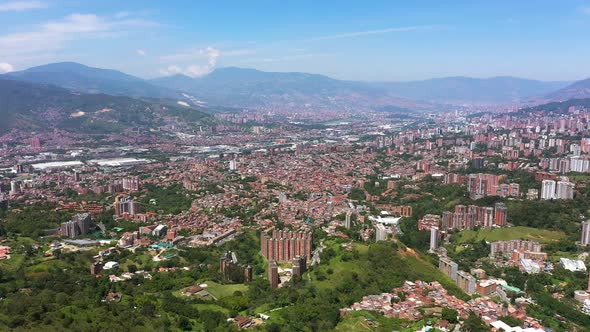 Aerial View of Village Jerico Antioquia Medellin Colombia