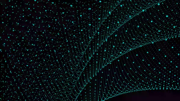 cyan color particle wave background animation. Vd 1083 alt