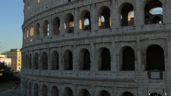 The ancient Colosseum in Rome