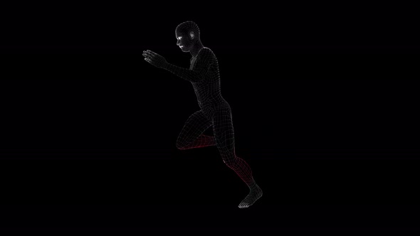 Hologram Human Running