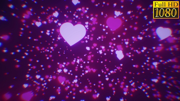 Hearts Bokeh Particles Background Vj Loops V1 alt