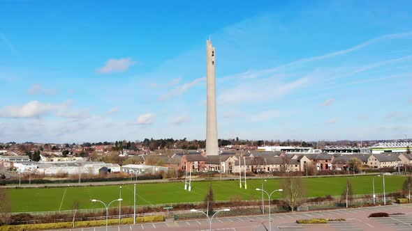 Aerial - The National Lift Tower (previously called the Express Lift Tower). Tower Square, Northampt alt