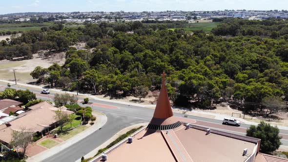 Aerial View of a Church in Australia