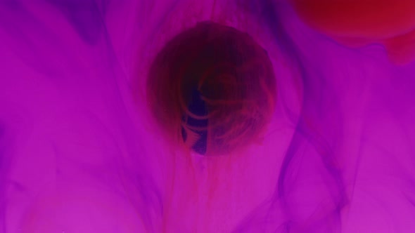 Abstract planet covered by red paint alt