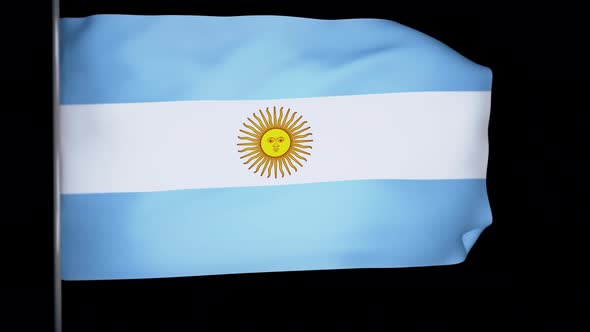 Argentina Flag Animation 4k