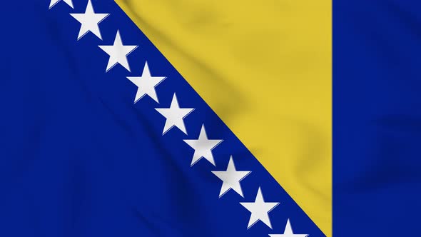 Bosnia flag seamless closeup waving animation. Vd 1992