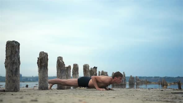 Yoga Man Doing Pose