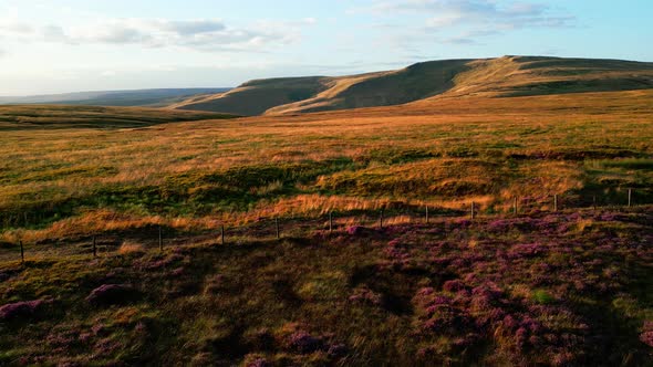 Sunset Over Snake Pass in the Peak District National Park  Travel Photography alt