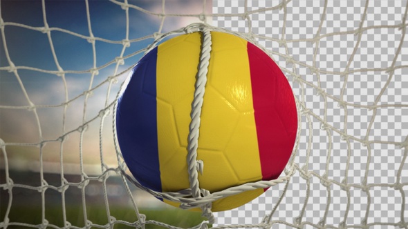Soccer Ball Scoring Goal Day Frontal - Romania