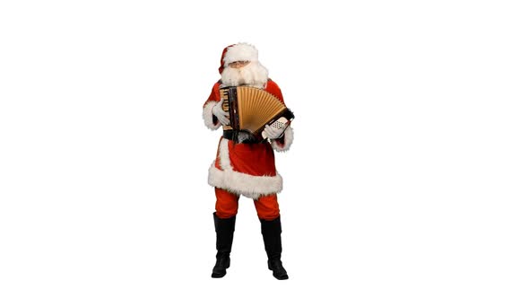Santa Claus Playing Accordion at Christmas Party