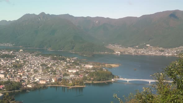 The Village on the Kawaguchiko Tenjozan Park in Japan alt