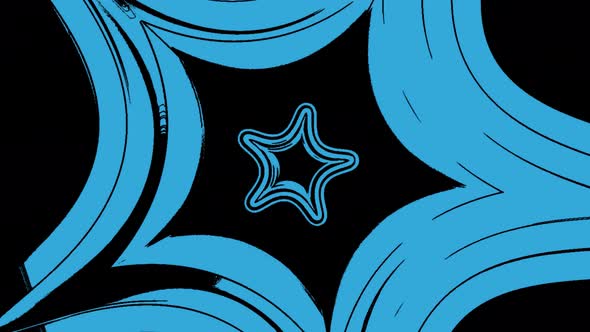 Cartoon blue star tunnel alt