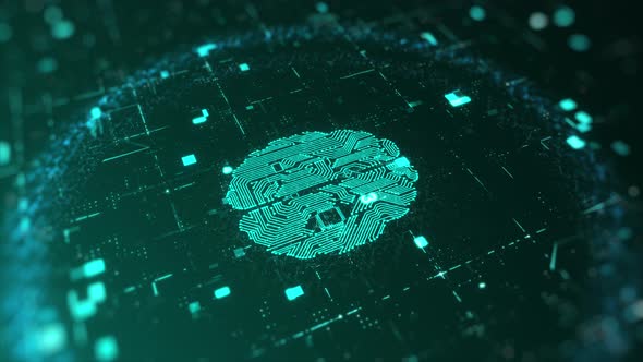 Artificial intelligence and brainstorm concept 