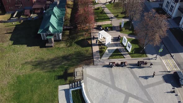 Observation deck in the city of Sergiev Posad