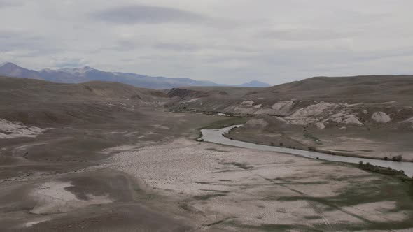 Sand dune landscape in Altai also called as Moon valley
