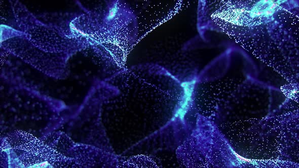 Abstract Particle Wave Bokeh Background