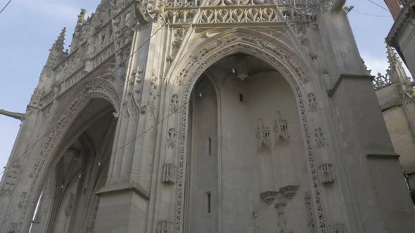 Basilique Notre Dame  of Alencon architecture details  located in lower Normandy France 4K 2160p UHD alt