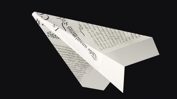 Paper Plane - US Declaration - Side Angle - III - Transparent Loop