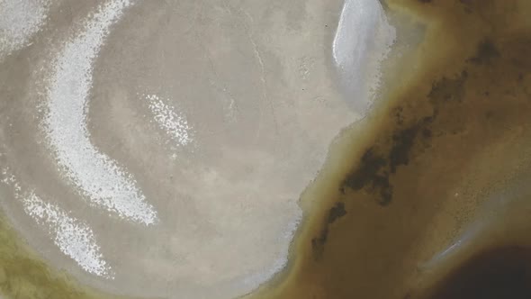 Aerial view of Hebgen Lake during drought in Montana alt