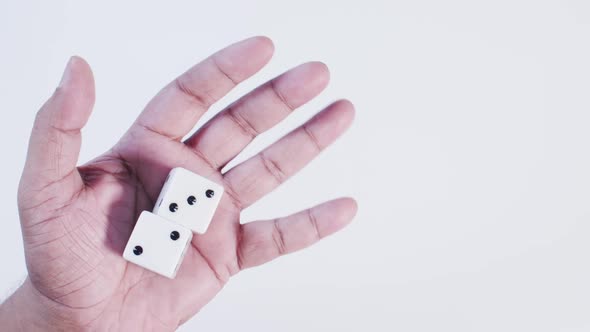 Dice In Hand Two Three 5 alt