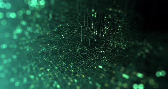 Abstract digital city. Digital Circuit board, Motherboard, Digital chip. alt