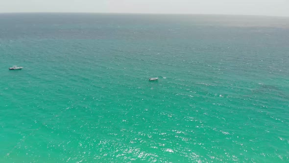 Beautiful clear water ocean aerial footage