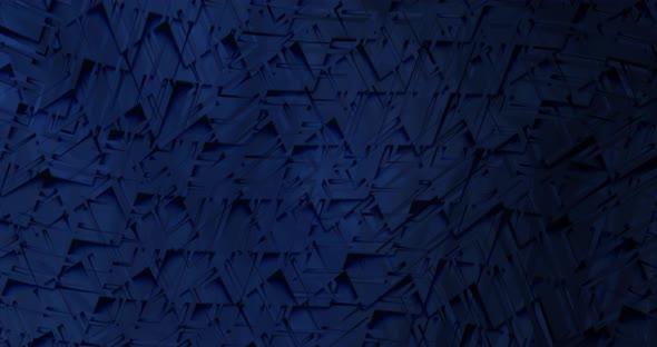Abstract dark blue geometric background animation.