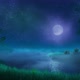 Foggy River at Night Full Moon - VideoHive Item for Sale