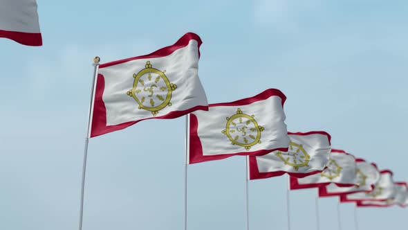 Sikkim Row Of Flags  alt