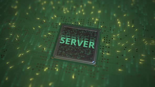 SERVER Text on a Computer Processor alt