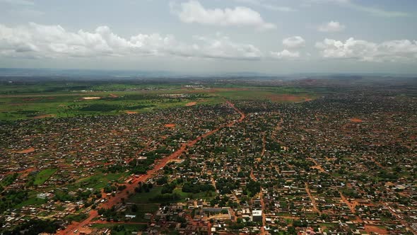 Africa Mali Vast Field And Village Aerial View 12