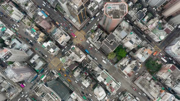 Top view of Hong Kong city alt