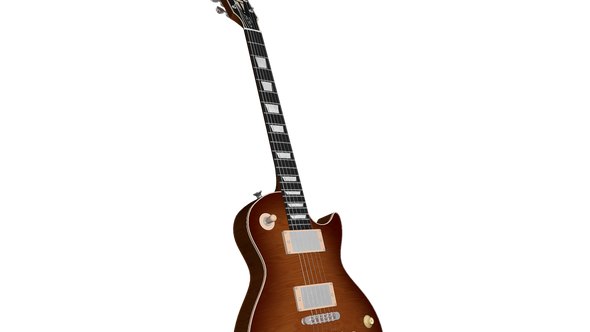 Electric guitar Gibson 3D rotate alpha