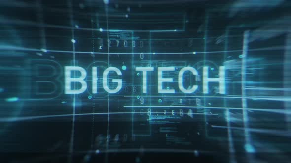 Digital Blue BIG TECH Information Technology Screen Title Background