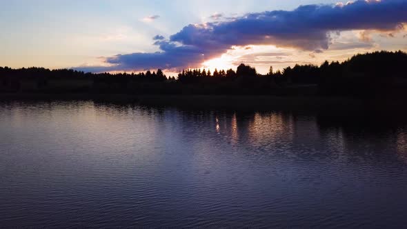 Sunset on a Lake