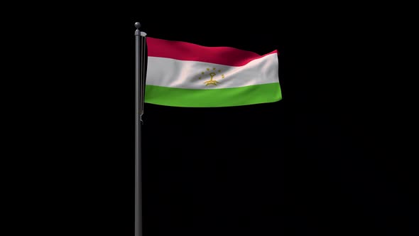 Tajikistan Flag With Alph 2K alt