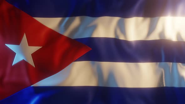 Cuba Flag with Edge Bump