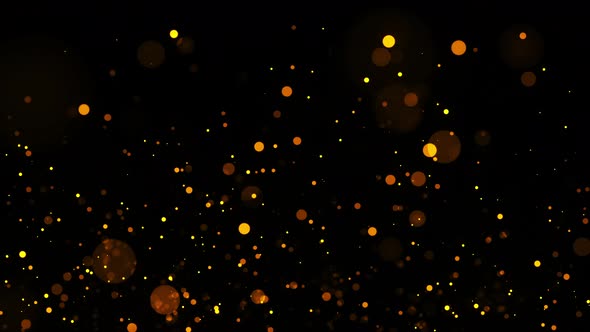 Abstract motion background shining gold particles.