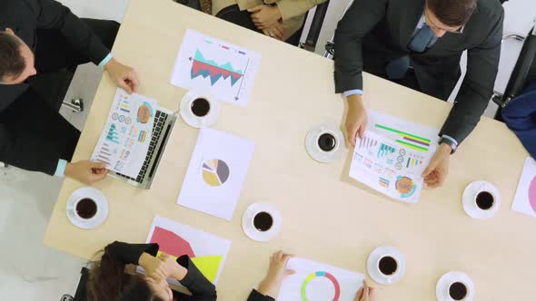 Business People Group Meeting Shot From Top View alt