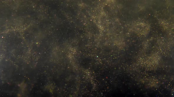 Golden Dust Particles Background