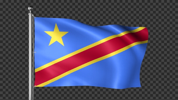 Congo Democratic Republic Flag alt