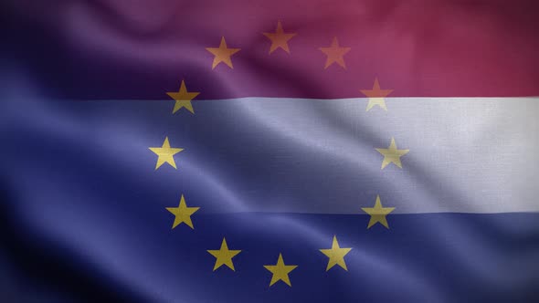 EU Netherlands Flag Loop Background 4K