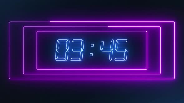 Neon Countdown 5 Minutes