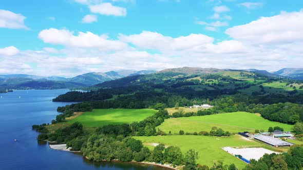 Windermere Lake District Aerial Drone Sc17